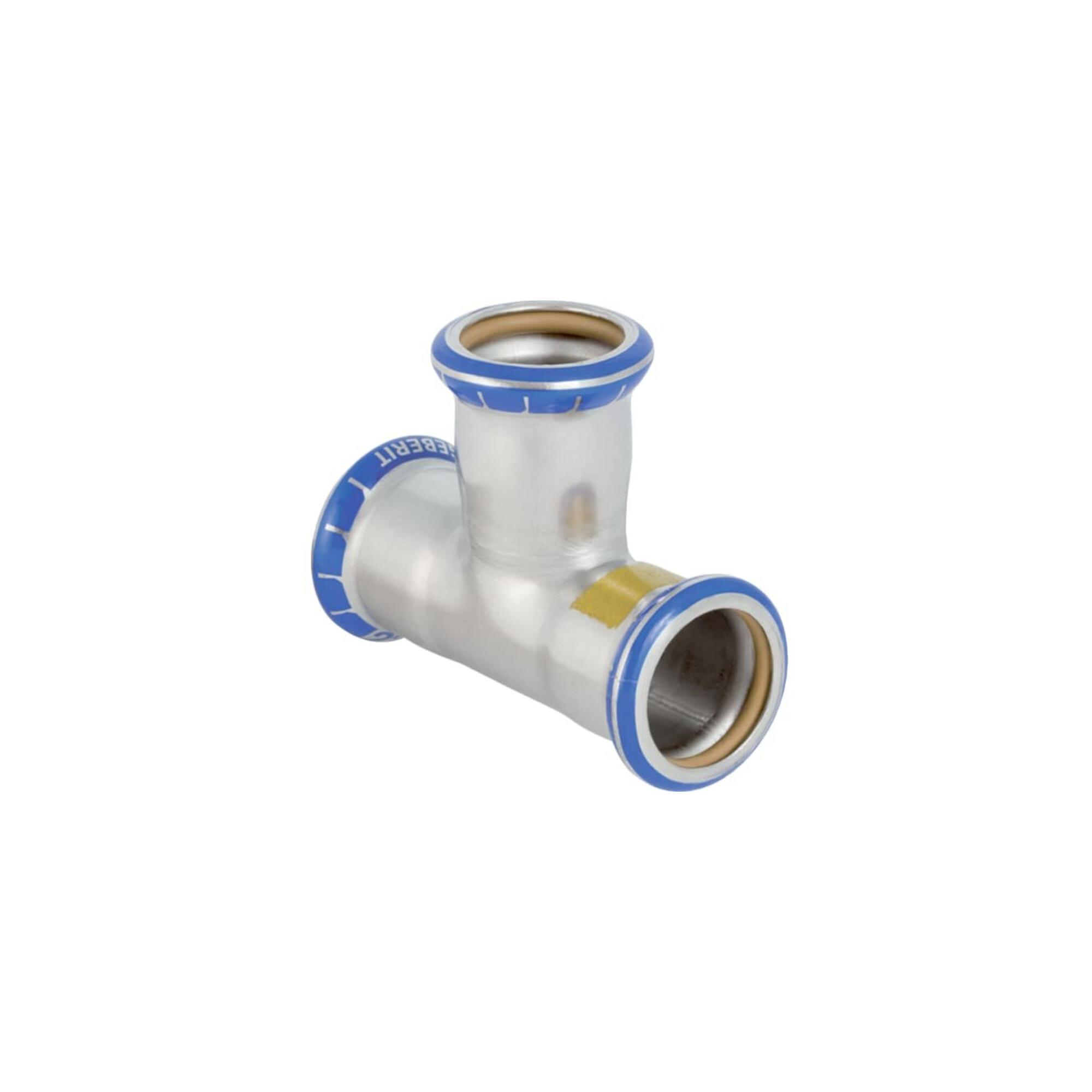 Geberit Gas-T-Stück Mapress d= 42mm, egal, Edelstahl (34033)