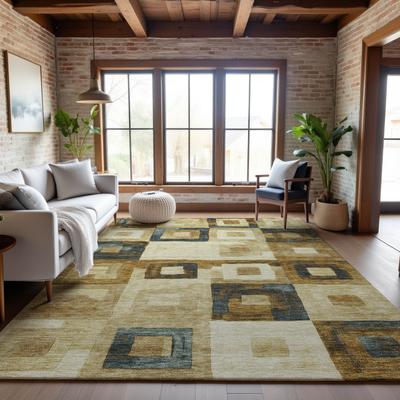 Addison Rugs Premium Washable Super Soft Blocky Contemporary Mayfield Rug
