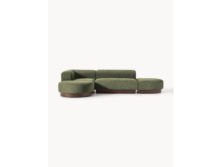 Modulares Ecksofa Natalie aus Teddy-Bouclé