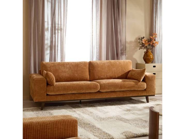 NOUS Living 3-zitsbank Torino - cognac