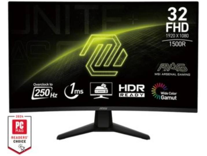Msi - Ecran Pc Gamer Mag 32c6x 32 Incurvé 1500r Full Hd 250hz Va Hdr10 Adaptive-Sync