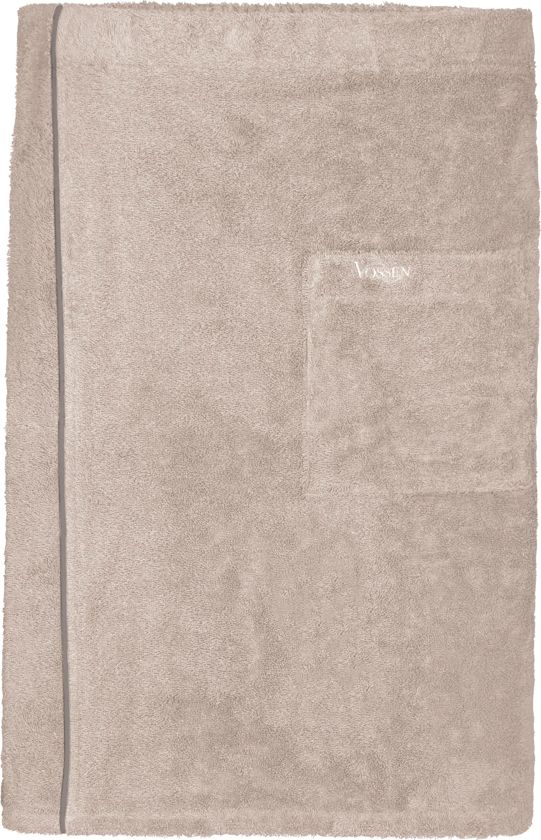 Kilt VOSSEN "Lars, ideal für Sauna & Spa", grau (stone), L:60cm, Webfrottier, Hausmäntel, Kilt, Saunakilt für Herren, mit extrem hoher Saugfähigkeit stone L: 60cm
