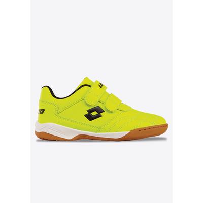 Hallenschuh LOTTO, Mädchen, Gr. 33, gelb (fr.gelb, schwarz), Synthetik, Schuhe Hallenschuh, mit Klettverschluss