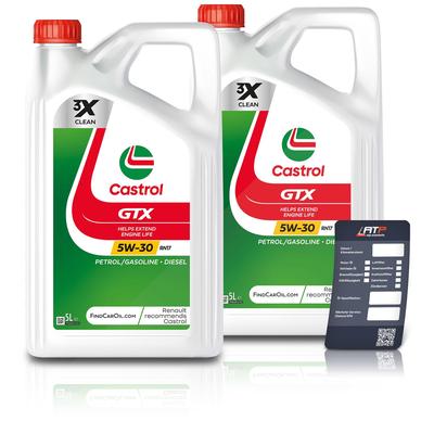 Castrol 10 L GTX 5W-30 RN17 + Ölwechsel-Anhänger [Hersteller-Nr. 15F6E5]