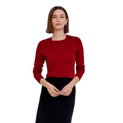 Strickpullover FALKE "Pure Merino Wool", Damen, Gr. M, rot velvet (8264), Pullover Strickpullover
