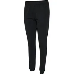 HUMMEL Fußball - Teamsport Textil - Hosen Cotton Pant Jogginghose Damen, Größe L in Schwarz Schwarz