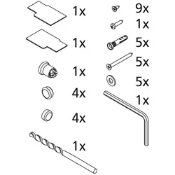 Kermi ZBIN019 Kleinteilset Stabilisierung, silber, 2505552 2505552