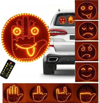 Combo Retail Shop Creative Fun Car Gesture Finger Lights Lamp, Anti Rear End Collision Car Warning Lights, Interactive Palm Lights For Car Creative Fun Car Gesture Finger Lights Lamp, Anti Rear End Collision Car Warning Lights, Interactive Palm Lights For