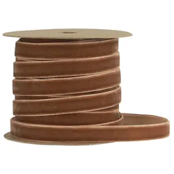 IB Laursen Veloursband auf Spule 10 m - Geschenkband, 10 m, rost