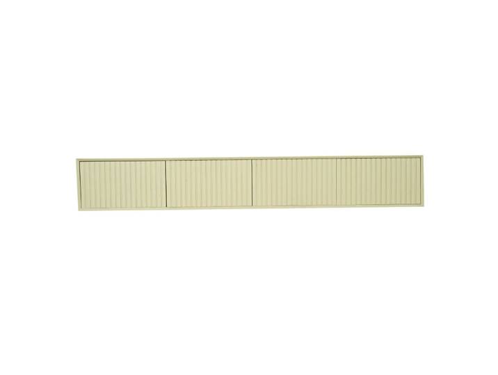 Meuble tv suspendu beige 240 cm 4 portes