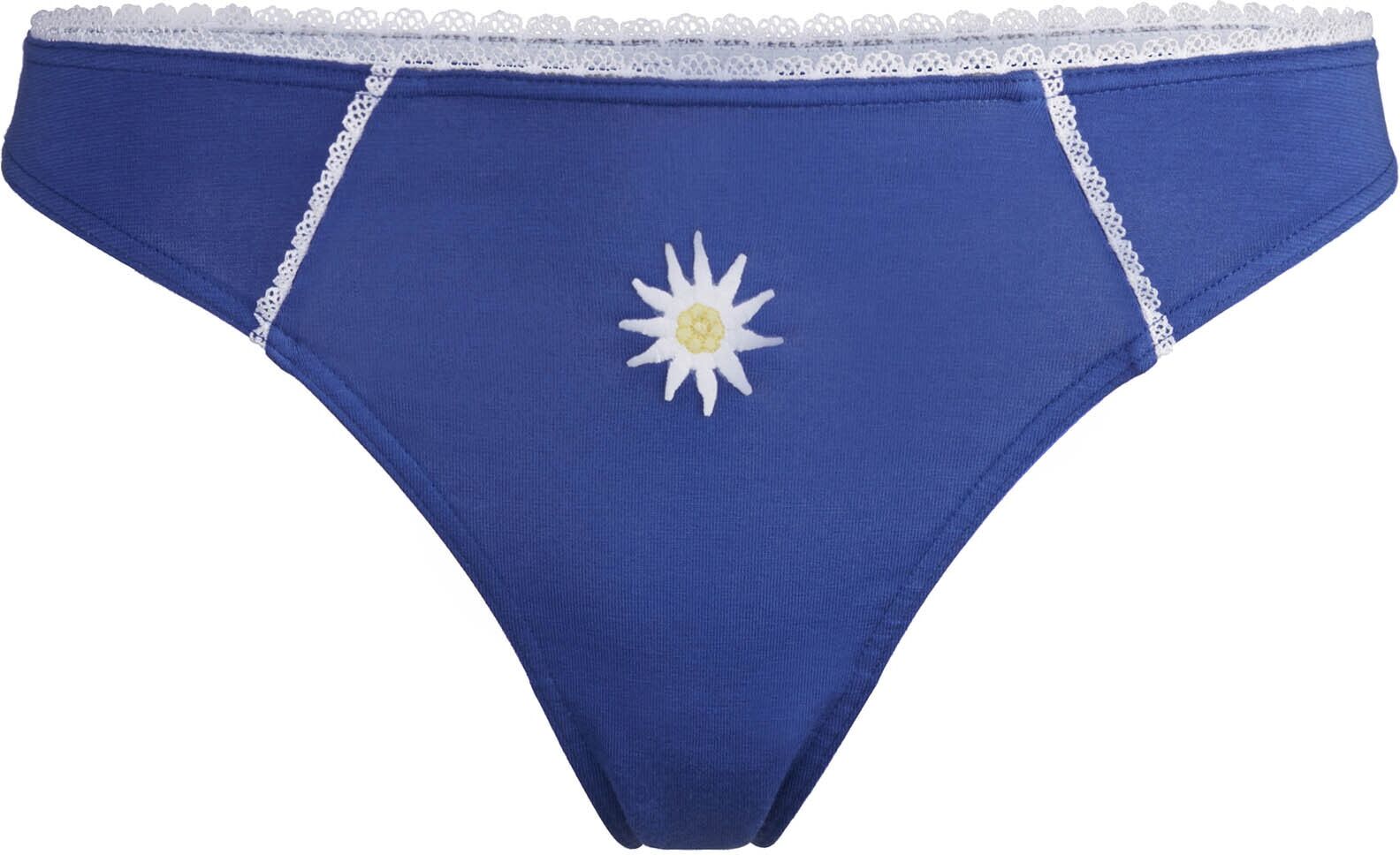 String ISA BODYWEAR "String", Damen, Gr. XS, weiss (enzian), Obermaterial: 95% Baumwolle CO. 5% Elasthan EL., Unterhosen String enzian XS