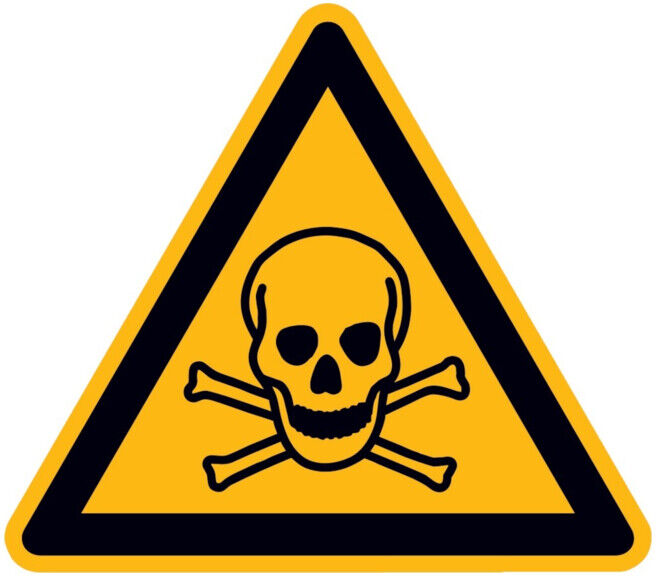 SafetyMarking Panneau d'avertissement film SL 100 mm Danger substances toxiques ; wolk (21.0163)