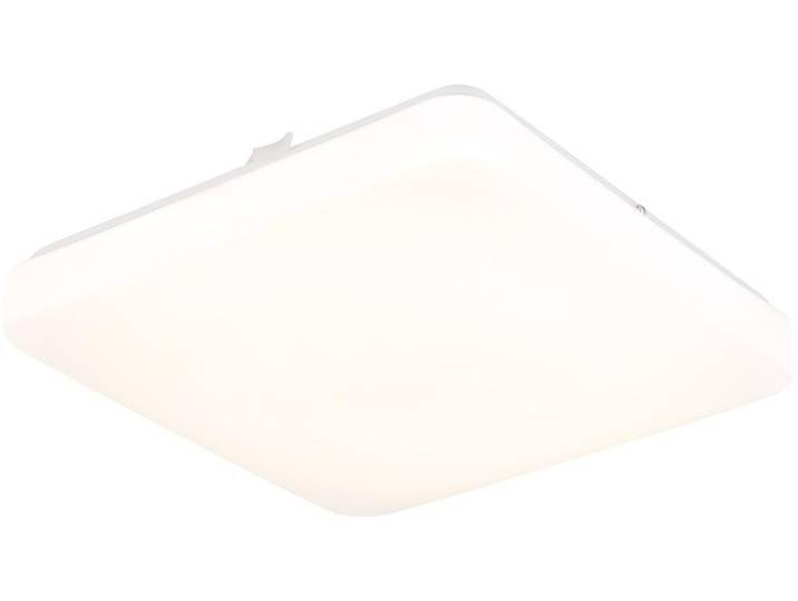 Plafonnière Donte\, carrée\, blanche\, 27 cm