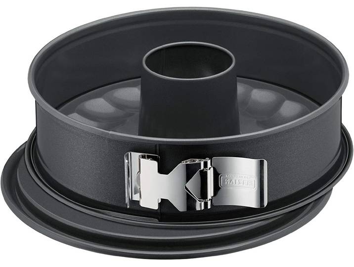 Springform KAISER BACKFORMEN La Forme Plus , schwarz (anthrazit), Ø:28cm, Emaille, Stahlblech, Küchenformen, Springform, schnittfest, backofenfest, auslaufsicher, Made in Germany