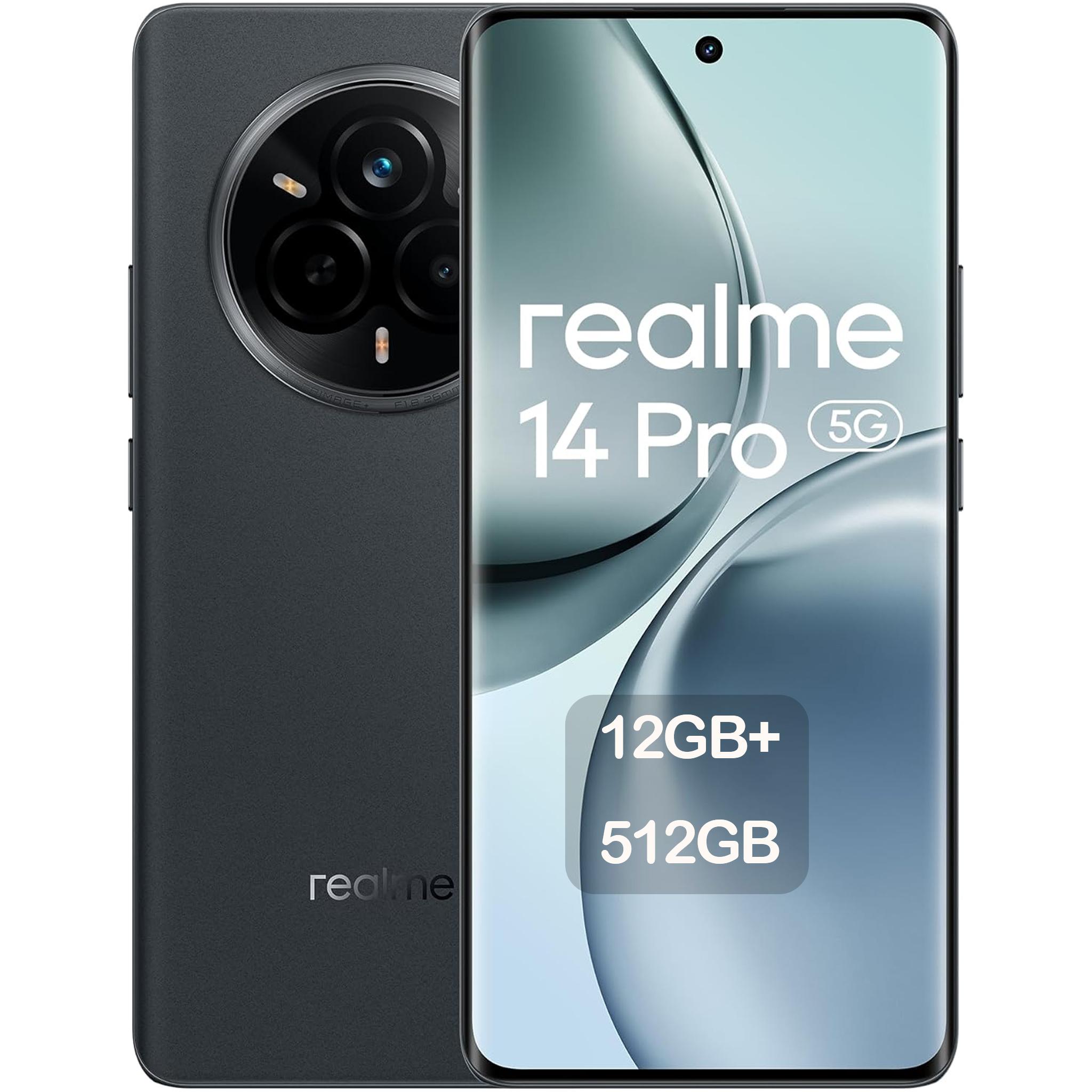 realme 14 pro 5G 512GB ROM/12GB RAM 6,77'' 120Hz 6000mAh 50MP Handy, Grau