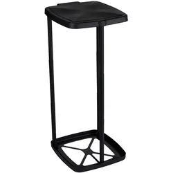 Müllbeutelständer mit Deckel - Hygienische Abfallentsorgung für Haus, Garten & Camping - Robust, faltbar, geruchsdicht, ABS Schwarz 34x29x69cm
