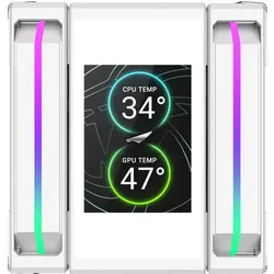 GameMax Ventilateur processeur Sigma 620 LCD ARGB (Blanc), CPU Kühler, Weiss