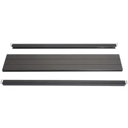 Mendler Abschluss-Set für WPC-Sichtschutz Sarthe, Abschlussprofil Windschutz, WPC-Pfosten ~ 90cm, anthrazit