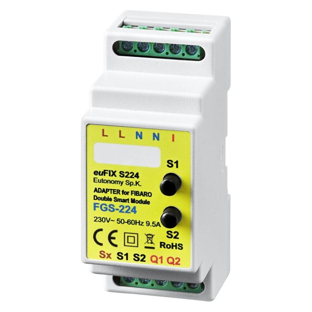 Eutonomy euFIX/Adapter DIN for Fibaro FGS-224 Smart Module Double (S224)