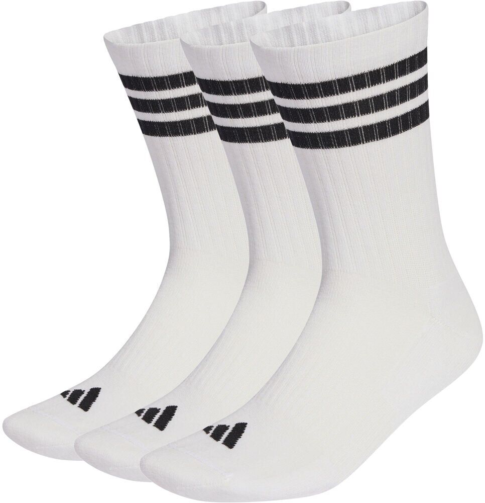 Adidas 3stripes cushioned sportswear crew socks 3 pair pack calcetines deportivos Blanco (37-39)