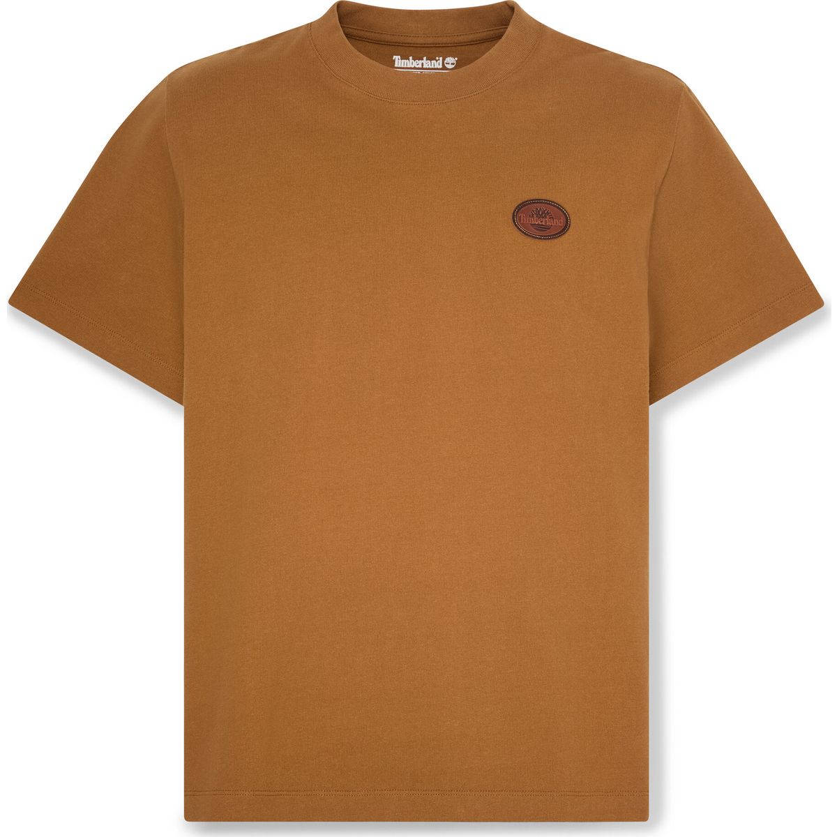 Timberland Mens Leather Badge HW Short Sleeve Tee dark wheat boot S TBC0YHDEEH21-S