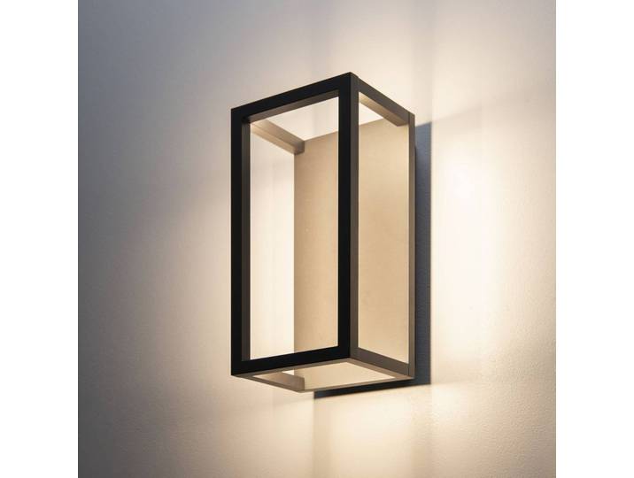 SLV LED Außenwandleuchte Quadrulo, schwarz, Aluminium, Modern