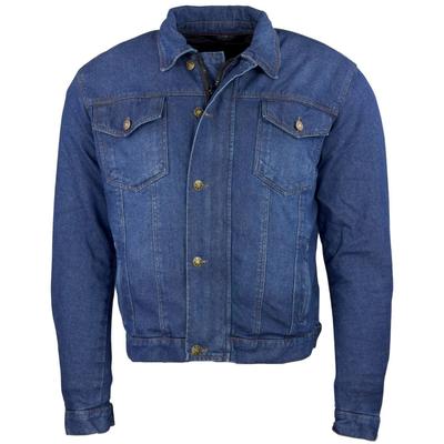 Motorradjacke ROLEFF "Jeans Aramid" Gr. M, blau, Jacken, M, Obermaterial: 100% Baumwolle. Innenfutter: 100% Aramid, 6 Taschen