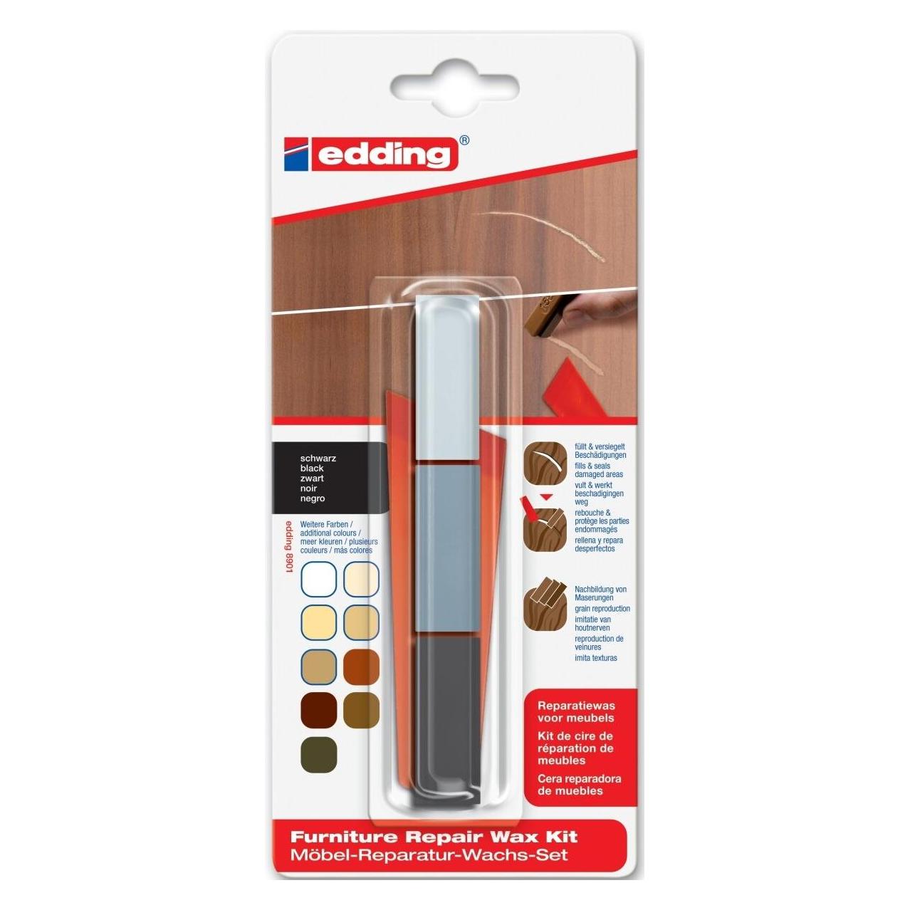 Edding Möbel-Reparaturwachs-Set (1x) (4-8901-1-4001)