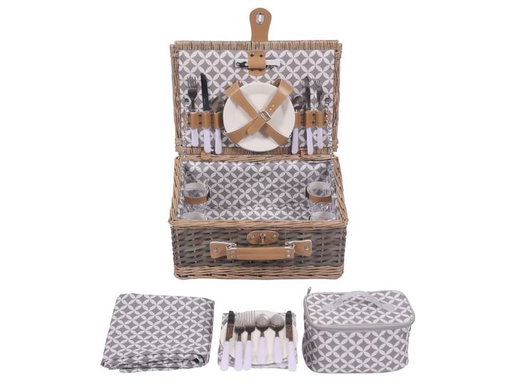 Picknickkorb Set für 4 Personen 40 x 28 x 19 cm