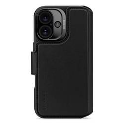 Decoded Decoded Leather Detachable Wallet iPhone Backcover iPhone 16 Schwarz D25IPO16DW5BK