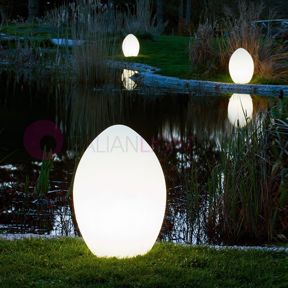 Egg Lampada Da Terra Per Esterni H.65 Arredo Giardino