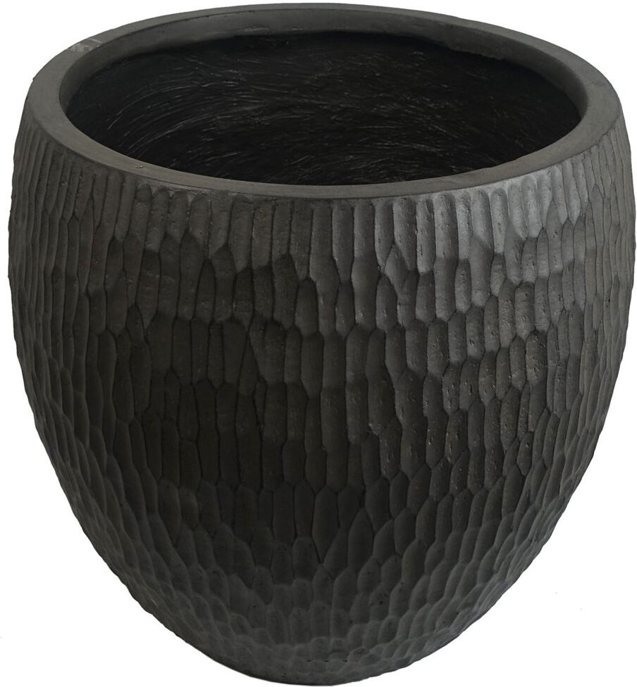 Leaf Inoke Planters Handcrafted Cement Indoor Pot Planter Black 43cm H X 43cm W X 43cm D