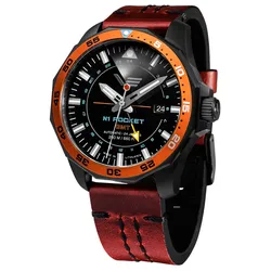 Vostok Europe NH34-225C714-LBBRW Herrenuhr Automatik GMT Rocket N1 Braun/Schwarz