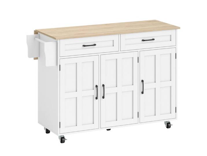 Table de cuisine avec meuble extensible pour salon blanc