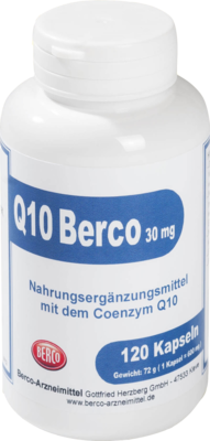 Berco-ARZNEIMITTEL Q10 BERCO 30 mg Kapseln 120 St 00458420