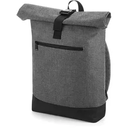 BagBase Rucksack 'Roll-Top' BG855 grey marl/black 32 x 44 x 13 cm