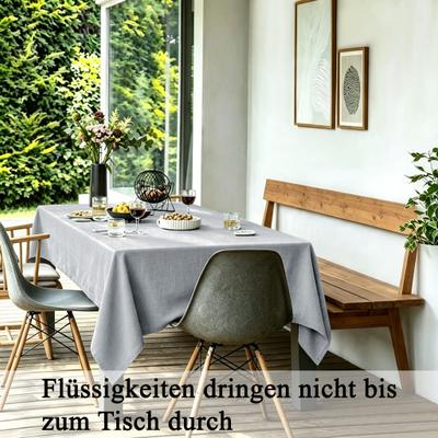 Tischdecke OTTO HOME "Ozzie 1 Stück, Leinenoptik, in eckig und rund", grau, B:90cm L:90cm, Polyester, Tischdecken, Tischdecke, Formstabil & pflegeleicht, eckig oder rund, Dekoration