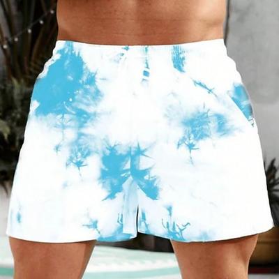 Herren Badeshorts Badehose Batik Kordelzug Mit Taschen Schnelltrocknend Mit Taschen Boardshorts Badeanzug Surfen Strand Wassersport Sommer