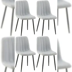 CLP 4er Set Stühle Dijon grau/Stoff