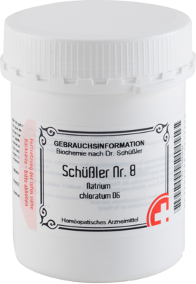 Apofaktur e.K. SCHÜSSLER NR.8 Natrium chloratum D 6 Tabletten 1000 St 10990624