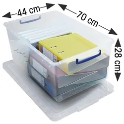 OTTO Office Ablageboxen 62 Liter transparent, 44x28x70 cm
