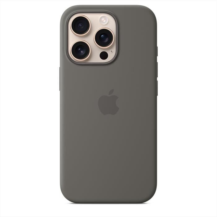 Apple Custodia Magsafe In Silicone Per iPhone 16 Pro-grigio Pietra