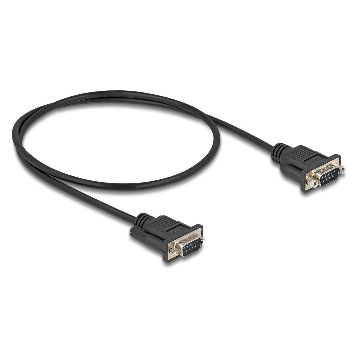 Delock Seriell Kabel RS-232 D-Sub9 Stecker zu Stecker mit sc (0.50 m) (87839)