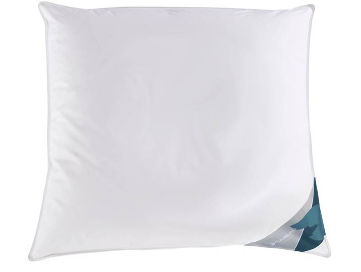 Federkissen HAEUSSLING Kuscheltraum Kissen medium, in 40x80 & 80x80 cm , weiß, B:80cm L:80cm, Bezug: 100% Baumwolle. Füllung: 85% Federn, 15% Daunen, Kopfkissen, Federkissen, Kopfkissen mit Milbenbarriere – geprüfter Schutz für Allergiker