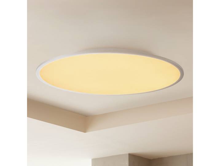 Narima LED Plafonnier CCT Ø80 White/Silver - Lindby - Cuisine - Moderne - Plastique - Rond