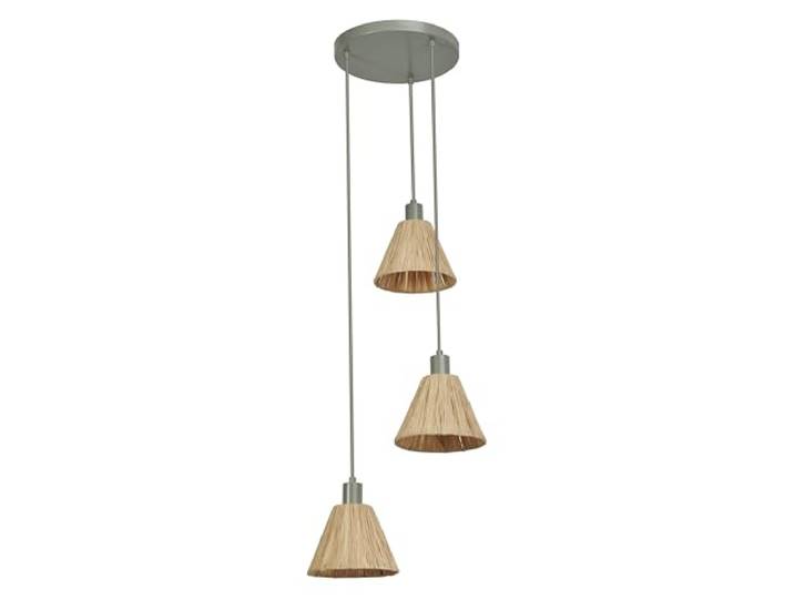 Osram Pendelleuchte Decor Raffia Plate grün, 3xE27