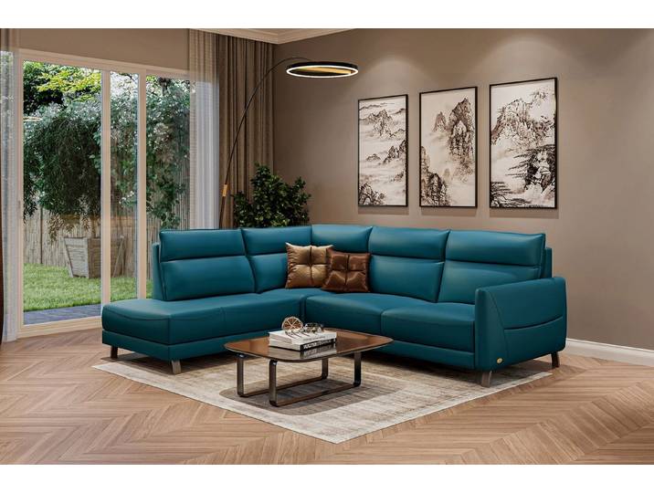 moebeloutlet.de Ecksofa Moebeloutlet.de Italian Luxus Ecksofa Leder - Entspannungsfunktion, Elektrische Relaxfunktion
