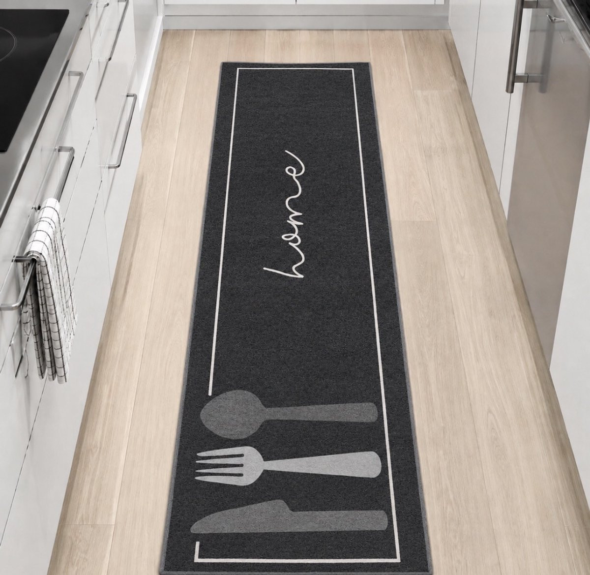 La Sheba Keukenloper - Grijs - 60 x 180 cm