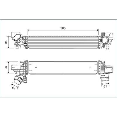 Valeo Ladeluftkühler [Hersteller-Nr. 822932] für BMW, Mini