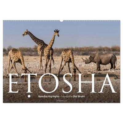 ETOSHA – Namibia Highlights (Wandkalender 2026 DIN A2 quer), CALVENDO Monatskalender